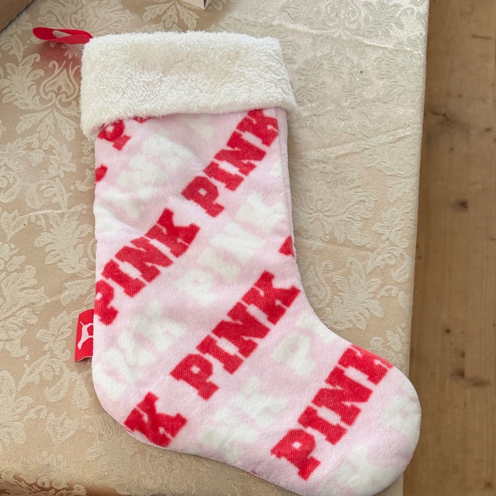 Victoria's Secret Pink and Red Holiday Stocking